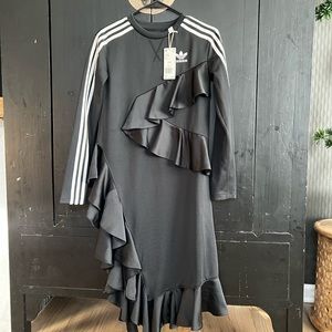 Adidas Black Ruffle Dress